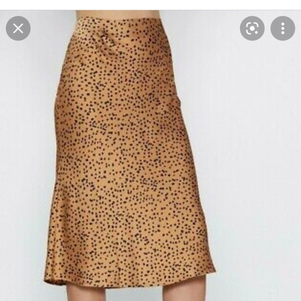 Brown skirt black dots nasty gal